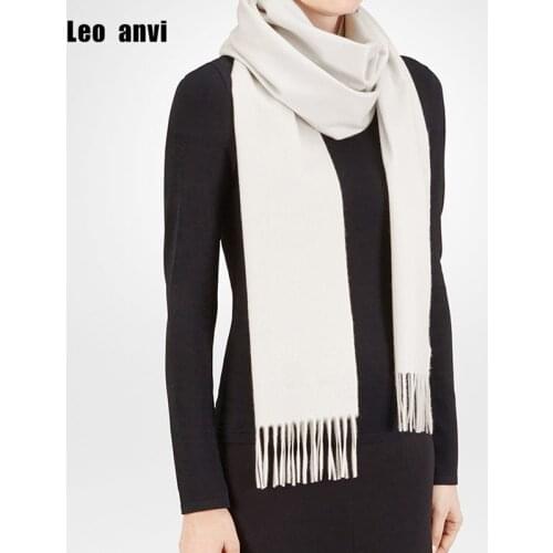 High quality fashion 100% pure Cashmere wool natural fabric scarf Autumn winter soft warm women mens scarf brand plain color