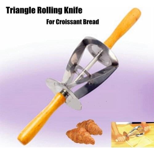High Quality Stainless Steel Triangle Rolling Dough Cutter for Making Croissant Triangle Rolling Knife For Croissant Bread