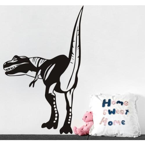 Rear T-Rex Vinyl Wall Stickers Dinosaur Art Mural Fashion Home Decoration Accessories Stout Tail Boys Bedroom applicable SYY99