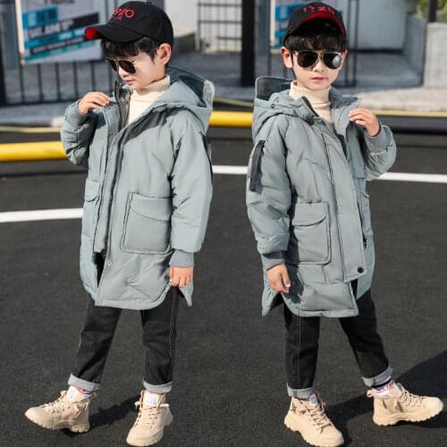 Winter Children Jackets Boys Girl down coat for 4-16 yrs Fashion Baby Warm Coat Kids hooded Coats for boys