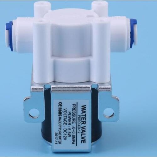 1 PC 1/4'' Magnetic Water Purifier Valve DC 12V Water Valve Electric Solenoid Valve Quick Connect Normally Close Controller