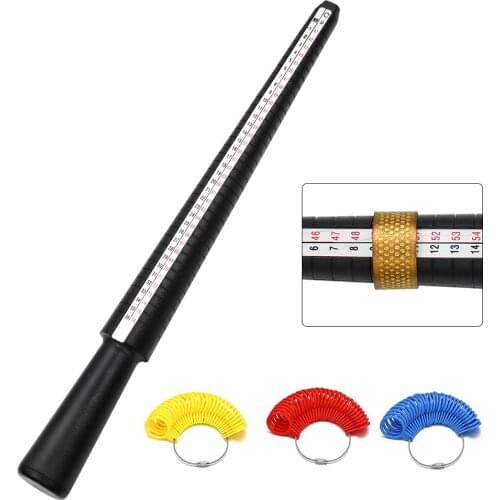 1Pcs Professional Tool Sets Jewelry Making Mandrel Stick Finger Gauge Ring Sizer Measuring UK/US Size For DIY Accessory