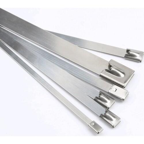 100pcs 8*800mm 8x800mm 8mmx800mm Latching Self-Locking Stainless Steel Zip Cable Tie Lock Tie Wrap cable ties 201 304 316