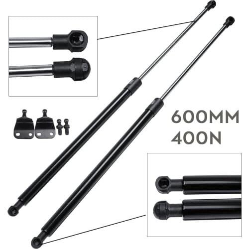 2pcs 600mm 400N Gas Struts Bonnet Hood Trunk Tailgate Shock Lift Strut Support Bar Gas Spring for Car Bus Bed Truck RV Window