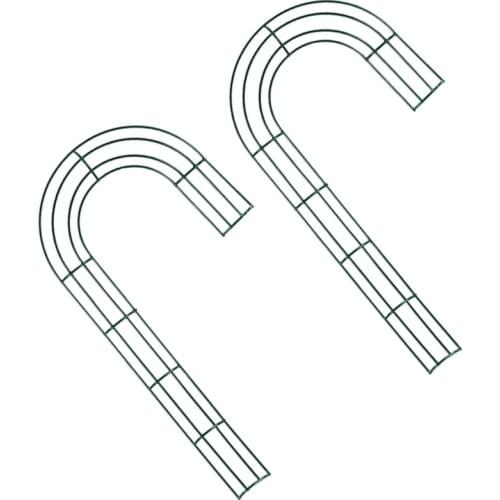 2 Pack Candy Cane Shaped Wire Wreath Frame 12 Inch Christmas Flower Wreath Frame K0AB