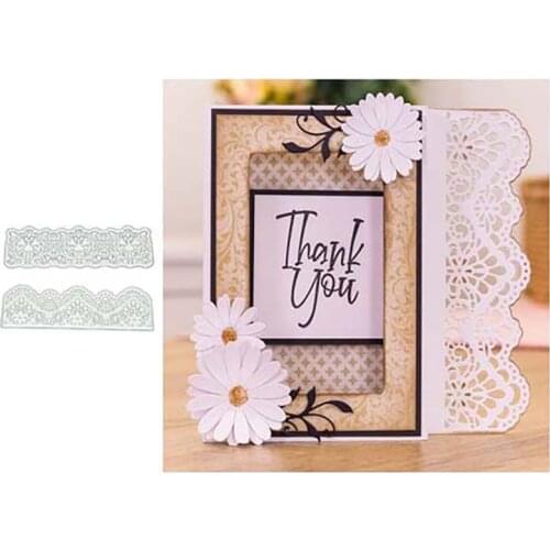 2021 New Arrival Lace Edge Strip Metal Cutting Dies Stencil Craft Die Cut Mould Decor Template Scrapbooking Design Mold Model