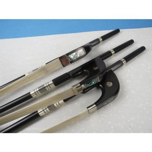 3pcs best plaid Carbon Fiber Germany style double bass bow 3/4 #9248