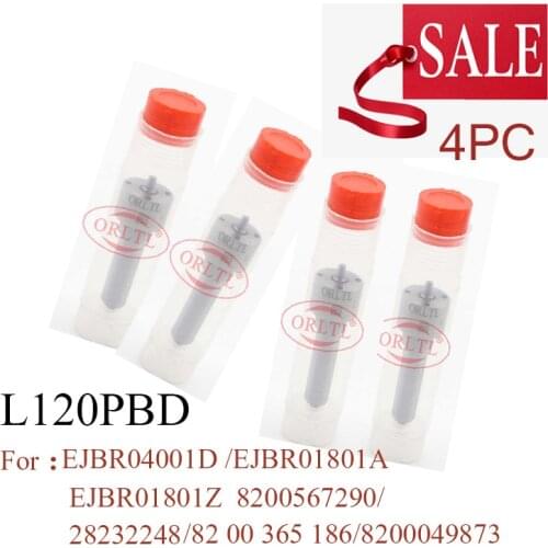 4 pieces L 120 PBD original common rail nozzle L120PBD F1595 L120 PBD for EJBR04001D EJBR01801A EJBR01801Z 8200567290 28232248