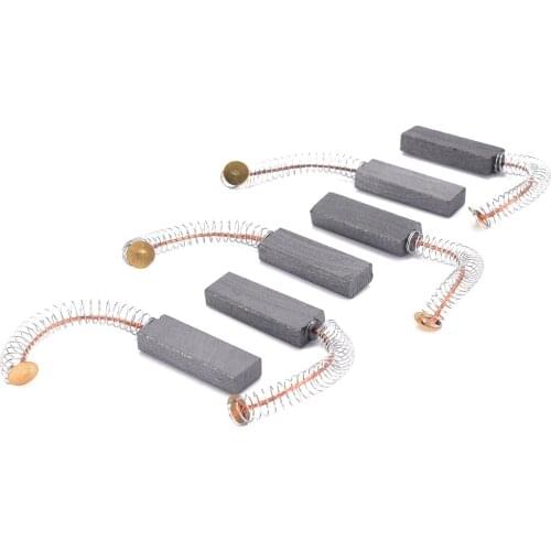 6pcs Mayitr Electric Drill Motor Carbon Brushes with Spring Spare Parts 30mm*11mm*6mm Replacing Brushes with Wire Leads