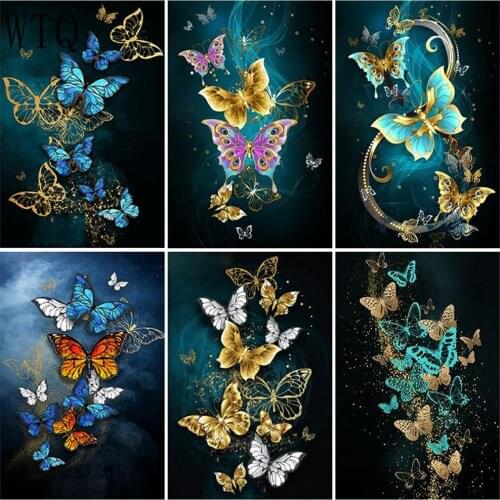 Diamond Painting Butterfly 5D DIY Diamond Embroidery Square/Round Animal Cross Stitch Kits Rhinestone Mosaic Art Home Decoration