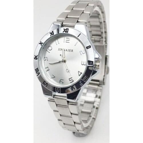 Fashion Women Watch Quartz Analog Silver Metal Band Bracelet Wrist Watches Ladies Gift Casual Wristwatch