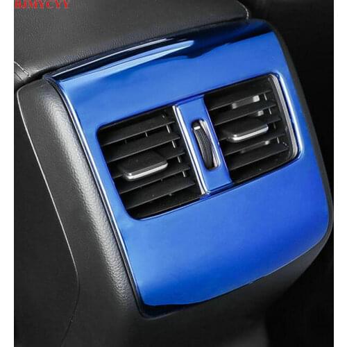 BJMYCYY Stainless steel decorative frame for the air conditioner in the rear of the car outlet For Honda Accord 10th 2018 2019