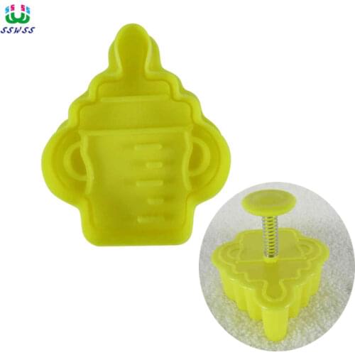 Baby Milk Bottle Pattern Printing Molds,Food Grade Plastic Cake Decorating Cutters Tools,Direct Selling
