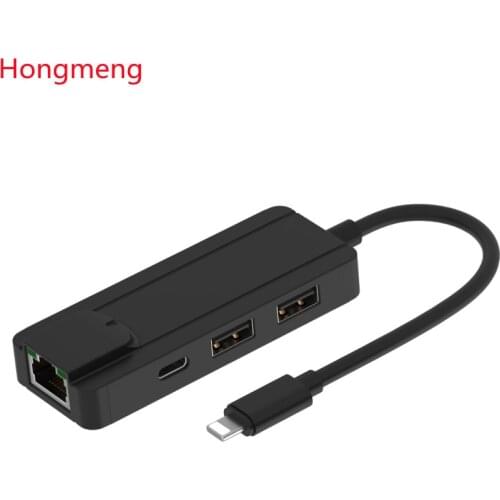 Hongmeng lightning To HDMI /USB3.0 port Hub Docking Station to 100m network card 4K HD For Iphone Ipad Docking station
