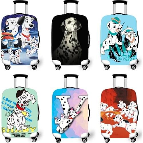 Elastic Luggage Protective Cover Case For Suitcase Protective Cover Trolley Cases Covers 3D Travel Accessories Dalmatian Pattern
