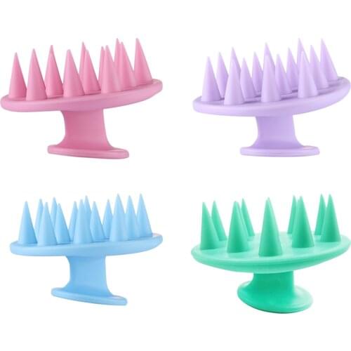 Hot! 1PC Silicone Head Body Scalp Massage Brush Comb Shampoo Hair Washing Comb Shower Brush Bath Spa Slimming Massage Brush