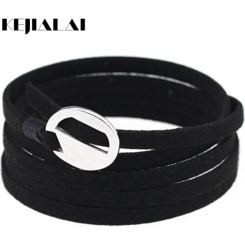 Kejialai 2018 Fashion Simple Men Women South Korea Cloth Soft Nap Multi-layer Winding Bracelet Handmade DIY Punk Bracelet KJL072