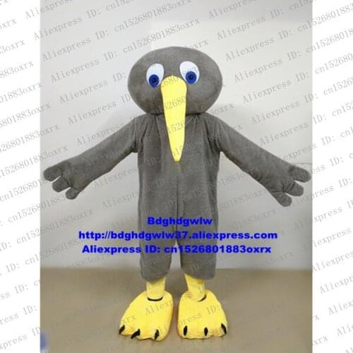 Grey Kiwi Bird Mascot Costume Adult Cartoon Character Outfit Suit Large-sized Good-sized Corporate Image Film zx2124