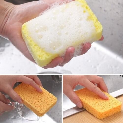 Kitchen Home Bowls Pots Cleaning Sponge Scouring Pad Cleaning Sponges Household Cleaning Tools