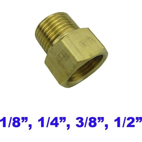 10pcs a lot Brass plumbing water pipe fitting 1/8 1/4 3/8 1/2 G thread union male to female underwater connector copper joints