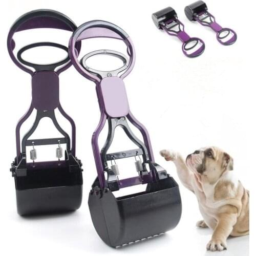 Hot Portable Pet Dog Cat Waste Garbage Poop Cleaning Supplies Long Handle Jaw Dogs Poop Scoop Clean Pick Up Animal Waste