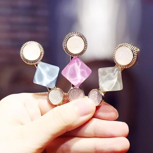 Fashion Hair Clips For Women Fashion Sweet Girl Simple Korean Style Hairpin Alloy Handmade Headband Hair Accessories