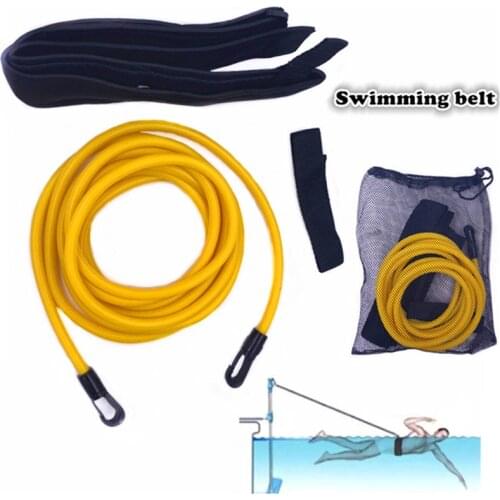 Adjustable Swimming Belt Latex Resistance Bungee Training Rope Harness Stationary Static Band for Swim Exercise Pool Accessories