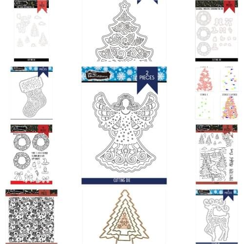 Christmas Angel Wreath New Metal Cutting Dies and Stamps Stencil DIY Scrapbooking Card Paper Cards Handmade Album Die Sheets