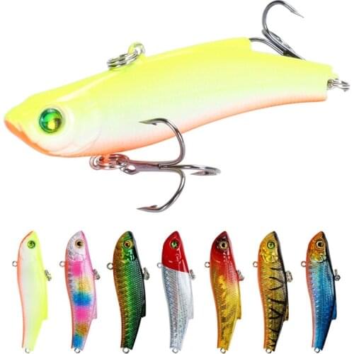 1 PCS 7 cm/18G VIB Fishing Lure lead inside Hard Bait Diving Swivel Bait winter Sea Fishing Tackle Rattling and vib for winter
