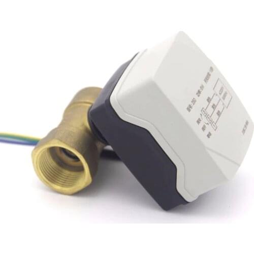 Small-sized Motor-driven Globe electric water motorized ball 2 way Valve Warm Electricity Action Support Customized Brass