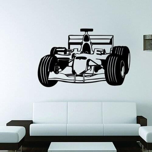 Sport Car Wall Decal Speed Racing Formula Vinyl Window Stickers Kids Boys Bedroom Playroom Garage Interior Decor Wallpaper E531