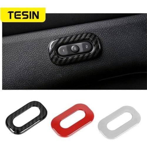 TESIN Car Memory Seat Adjust Switch Button Decoration Cover Sticker for Jeep Grand Cherokee 2011-2016 for Dodge Durango 2011