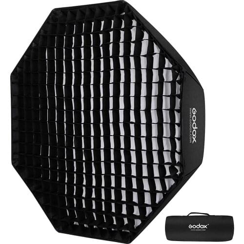 Godox 37.4"/95cm Octagon Softbox Reflector with Honeycomb Grid and Bag for Speedlight Flash(Bowens Mount)