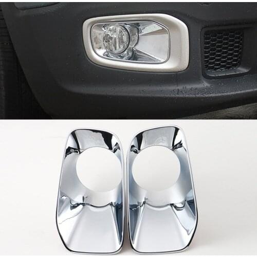Wotefusi 2x Front Fog Light Cover ABS Chrome Lamp Trims For 2016 2017 Jeep Renegade[QPA512]