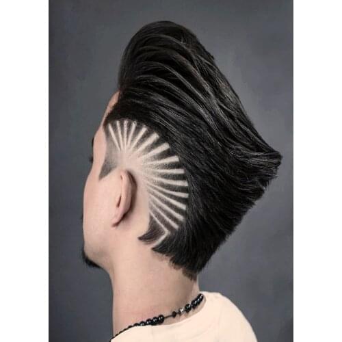 Sunset Hardline Design Sculpt Hair Vintage Brown Kraft Paper Posters Mens Carving Hairstyle Posters Wall Art Barber Shop Decor