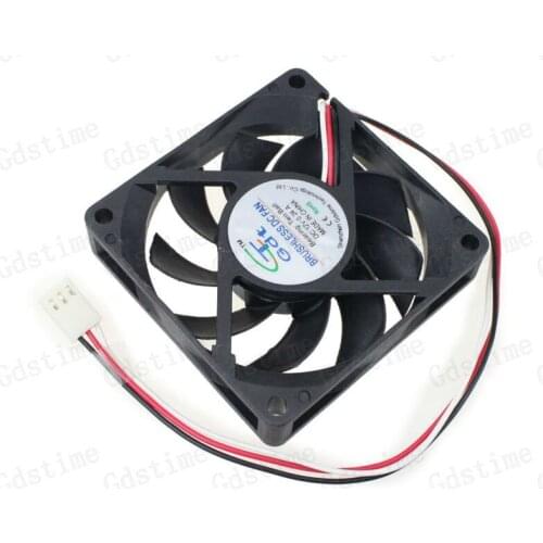 10Pcs Gdstime 3Pin 70mm 70x70x15mm Dual Ball Bearing 12V DC Computer CPU Case Cooling Fan 7cm Cooler 7015