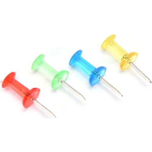 100pcs/pack Clear Map Drawing Push Pins Crafts Notice Cork Board Pins Thumb Tacks Office School Stationery Supplies