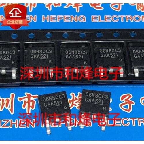 5pcs/06N80C3 SPD06N80C3 TO-252