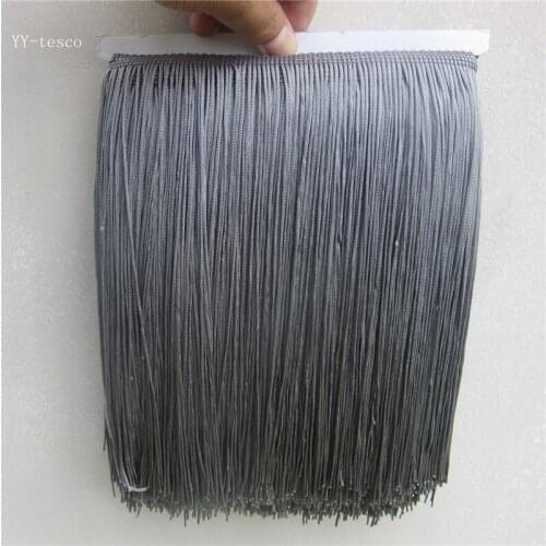 5Yards 25cm Wide Lace Fringe Trim Tassel gray Fringe Trimming For DIY Latin Dress Stage Clothes Accessories Lace Ribbon