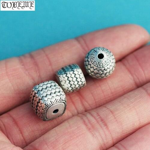 Handmade 100% 925 Sterling Silver Jewelry Beads Lucky Symbol DIY Bracelet Jewelry Findings Loose Beads