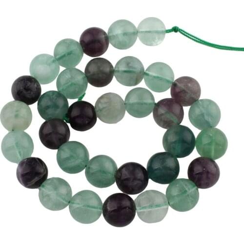 Natural Stone Colorful Fluorite Beads Round Loose Beads 4mm 6mm 8mm 10mm 12mm DIY Necklace Bracelet Jewelry Making Accessories