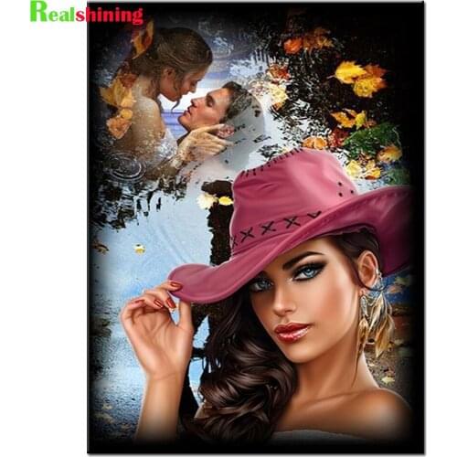 D DIY Diamond Painting Cowboy Woman Lover Full Drill Square/Round Diamond Embroidery Needlework Diamond Art Handmade Gift N2263
