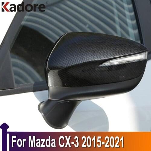 For Mazda CX-3 CX3 2015 2016 2017 2018 2019 2020 Chrome Side Door Rearview Mirror Caps Cover Trim Car Exterior Accessories