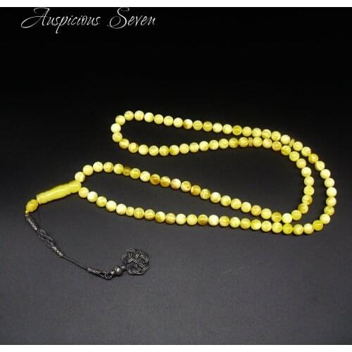 Islamic 99 Prayer Beads Natural Baltic Amber TASBIH Muslim / TA99-14