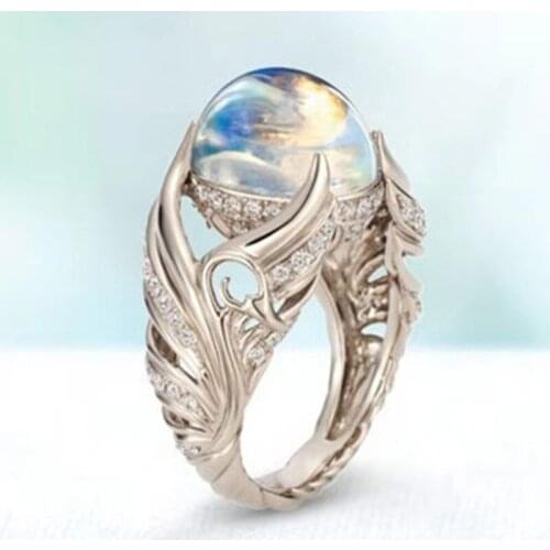 Heaven Orb Old Silver Color Brand Ring Guard Angel Pattern Ring Luxury Nobility Woman Accessories Jewelry For Birthday Gifts