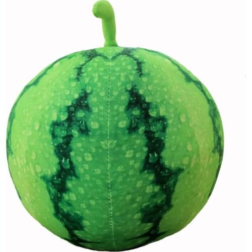 Round Shaped Fruits Watermelon Soft Plush Doll Lifelike Fruits Decor Toy Chair Sofa Toy for Kid Birthday Gift