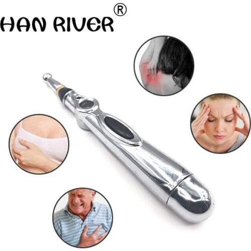 Laser acupuncture pen pen electric massage in English and Chinese meridian energy cycle point pen