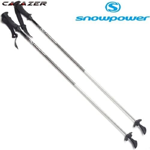 Catazer Pro Ski Snow Poles Carbon Fiber Sticks Walking Alpenstock for Snowboard Hiling Trekking Aluminumi Alloy 110cm
