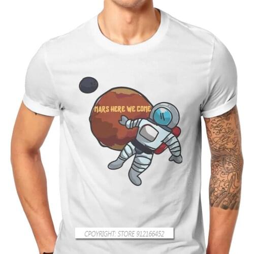 Mars Perseverance Rover Exploration O-Neck TShirts Here We Come Spaceman Personalize Mens T Shirt Hipster Tops 3XL