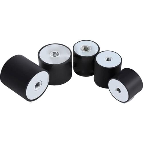 Outer Diameter 25/30/40/50mm M6 M8 M10 Rubber Mounts Thread Female Vibration Isolator Double Female Thread Crash Pad Damper